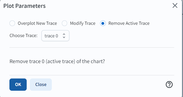 A screenshot of how to remove a trace.